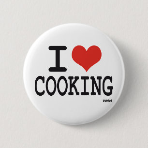 I LOVE COOKING PINBACK BUTTON
