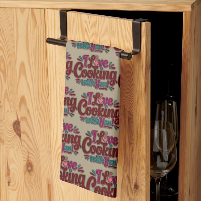 I love cooking with you kitchen towel (Thirds Fold)