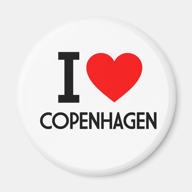 I Love Copenhagen Magnet (Front)