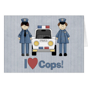 I Love Cops Cards