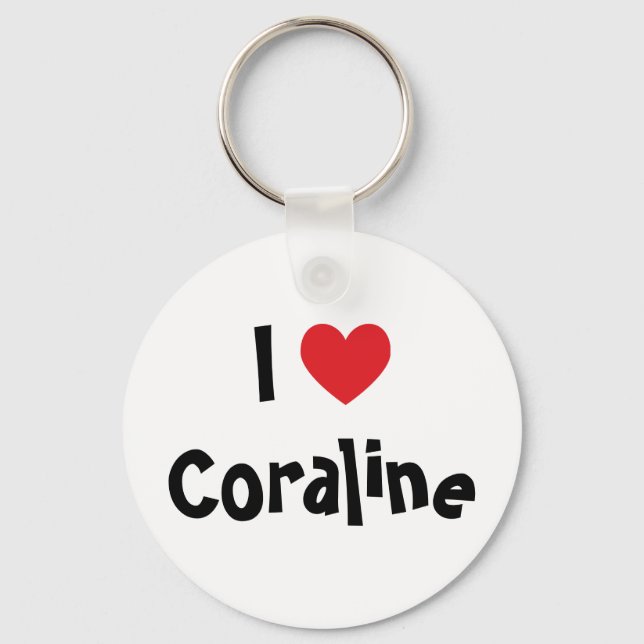 I Love Coraline Keychain (Front)