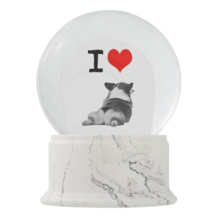corgi snow globe