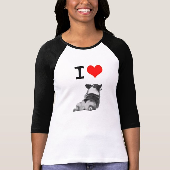 I Love Corgi Butts T-Shirt (Front)