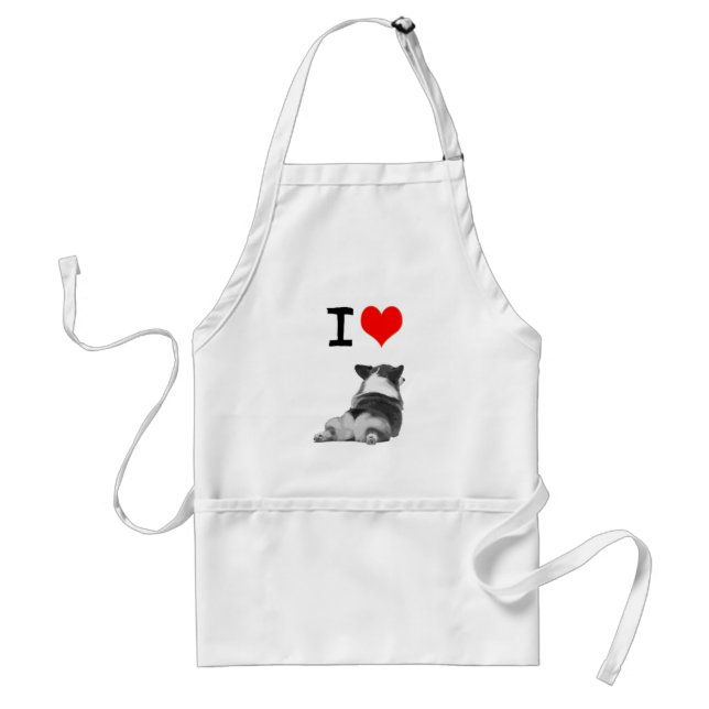I Love Corgis Adult Apron (Front)