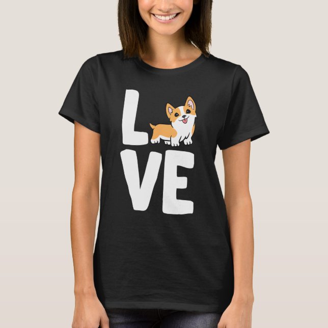 I Love Corgis  corgi dog T-Shirt (Front)