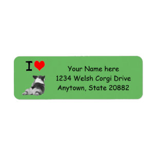 I Love Corgis Label