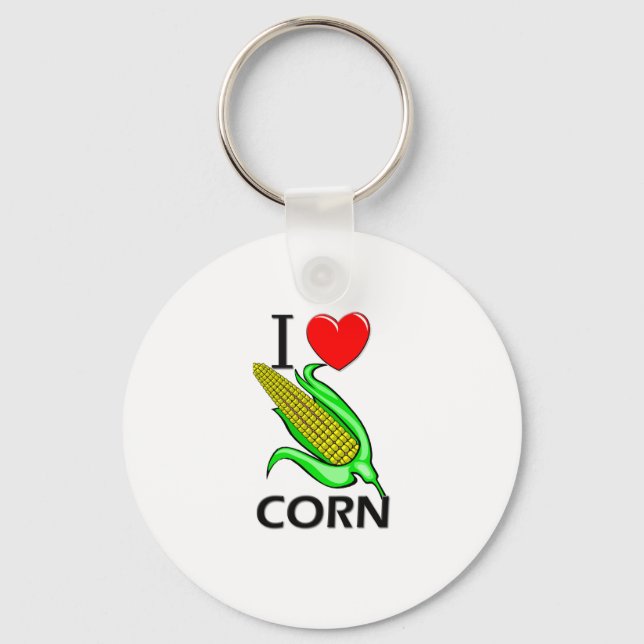 I Love Corn Keychain (Front)