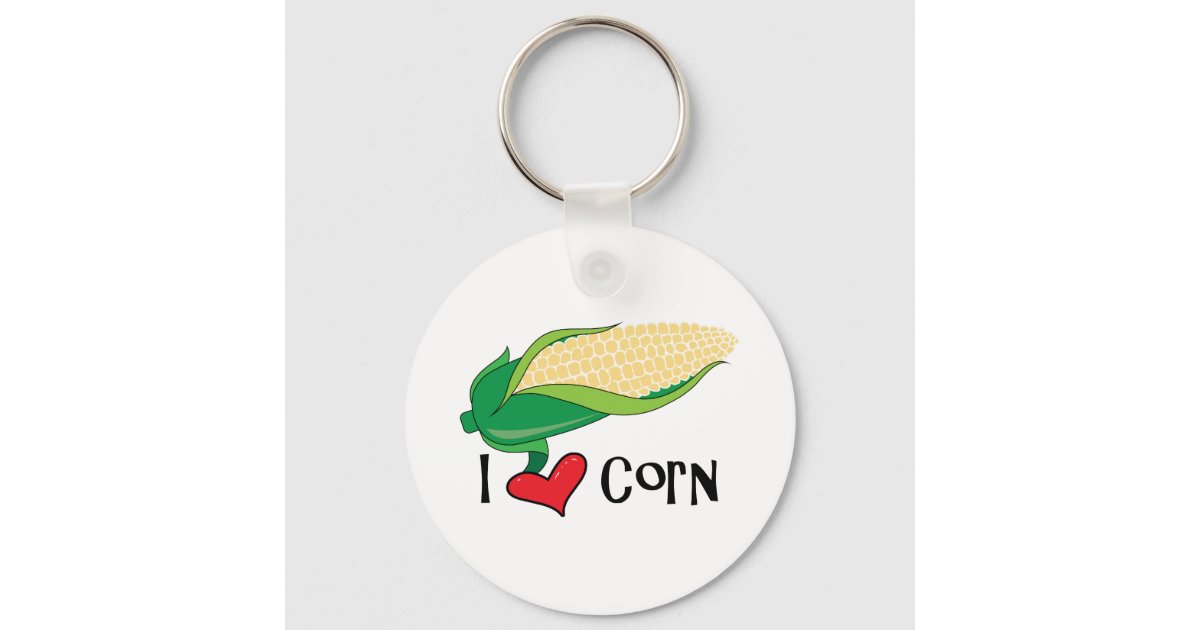I Love Corn Keychain