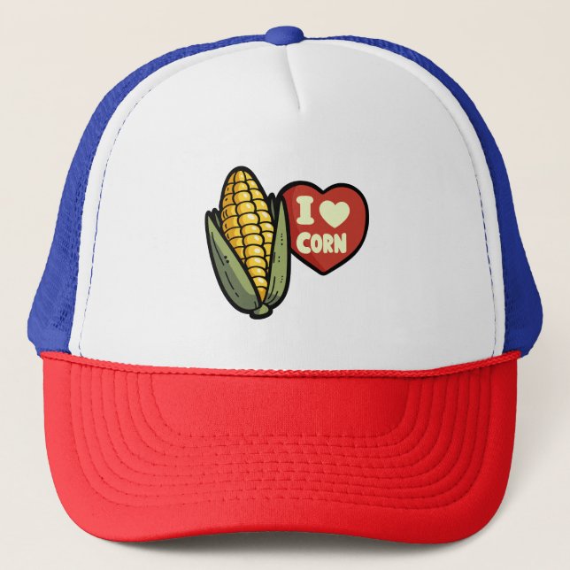 I Love Corn Trucker Hat (Front)