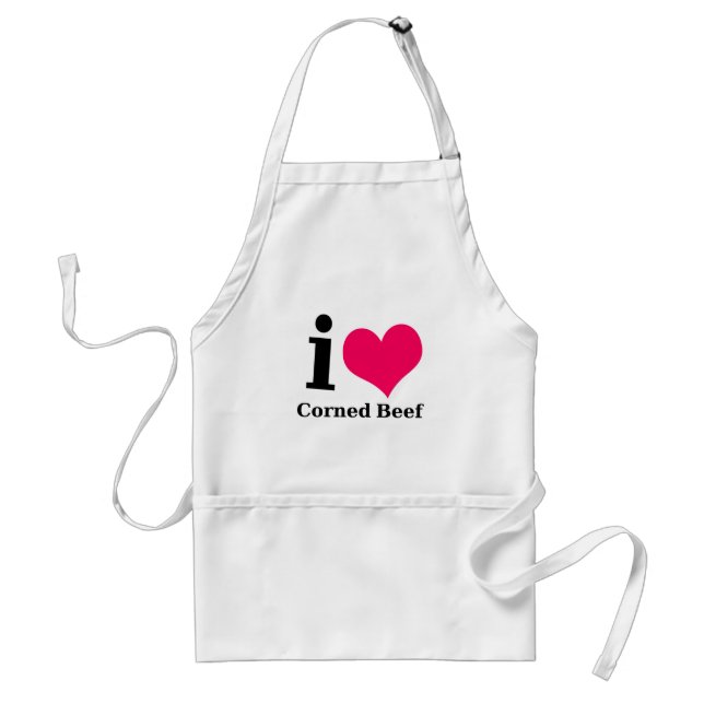 I love Corned Beef Adult Apron (Front)