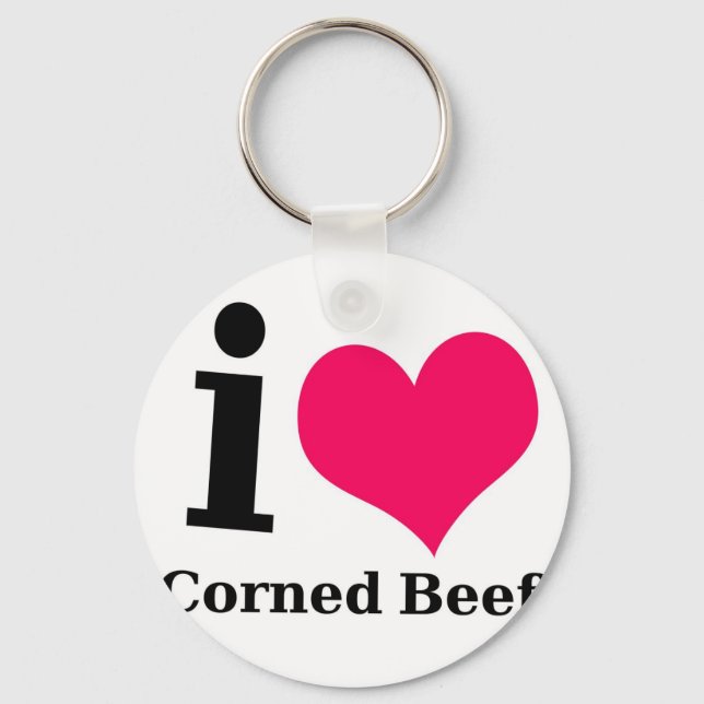 I love Corned Beef Keychain (Front)
