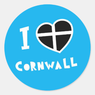 I love Cornwall Classic Round Sticker