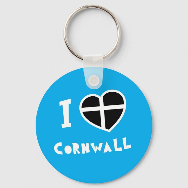 I love Cornwall Keychain (Front)