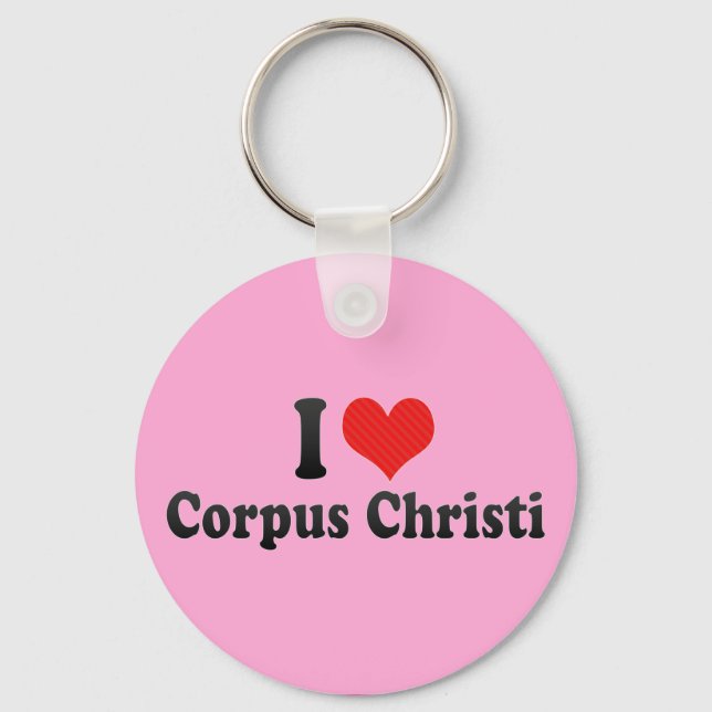 I Love Corpus Christi Keychain (Front)