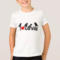 I Love Corvids Kids' American Apparel Fine Jersey T-Shirt