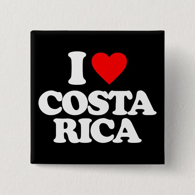 I LOVE COSTA RICA BUTTON (Front)