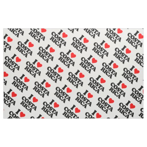 I LOVE COSTA RICA FABRIC