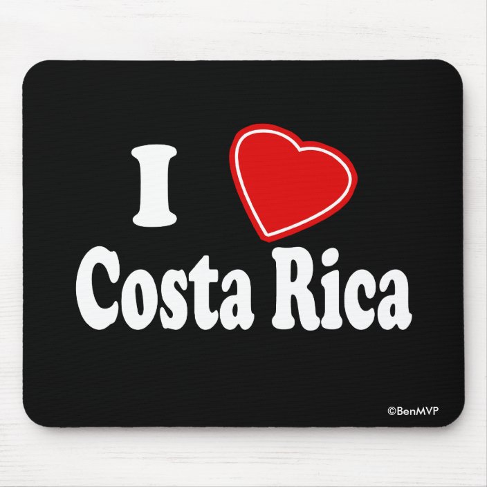 I Love Costa Rica Mouse Pad