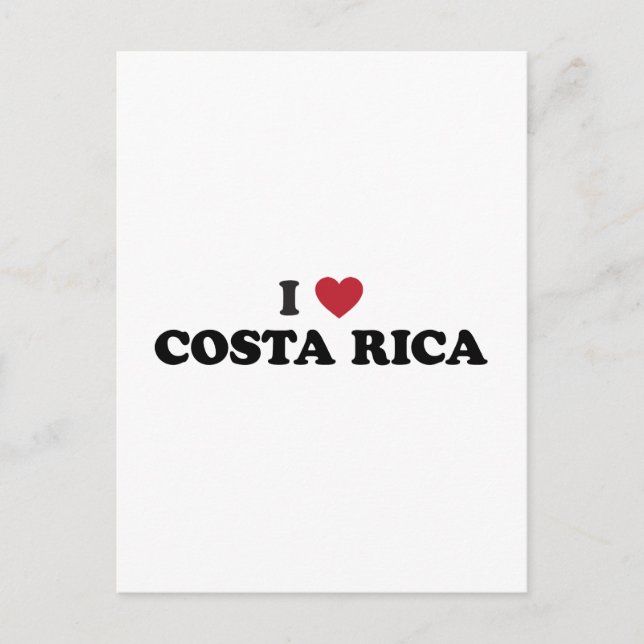I Love Costa Rica Postcard (Front)