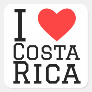 I love Costa Rica Square Sticker