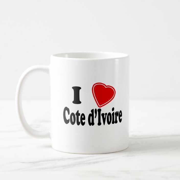 I Love Cote d'Ivoire Coffee Mug