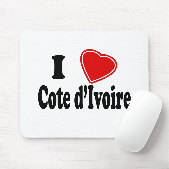 I Love Cote d'Ivoire Mousepad