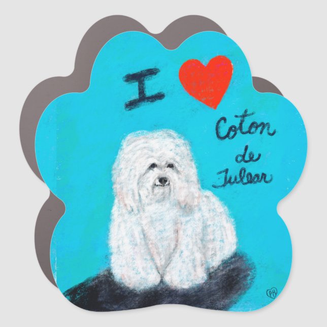 I Love Coton de Tulear Car Magnet (Front)