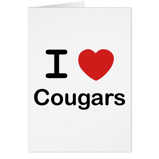 I Love Cougars Cards (Front)