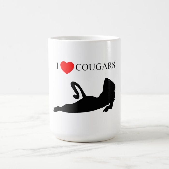 I Love Cougars Coffee Mug