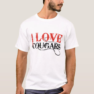 I Love Cougars T-Shirt (White)