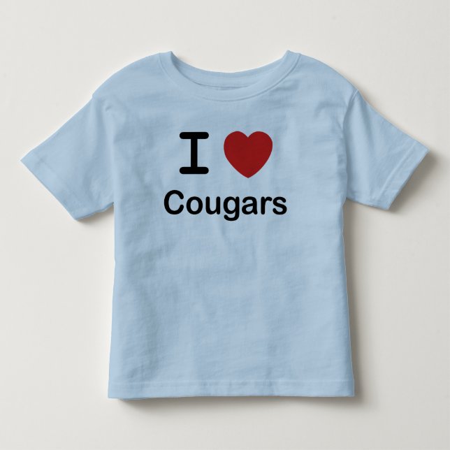 I Love Cougars Toddler T-shirt (Front)
