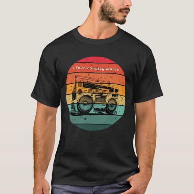 I love country music but I also love rap music T-Shirt (Front)