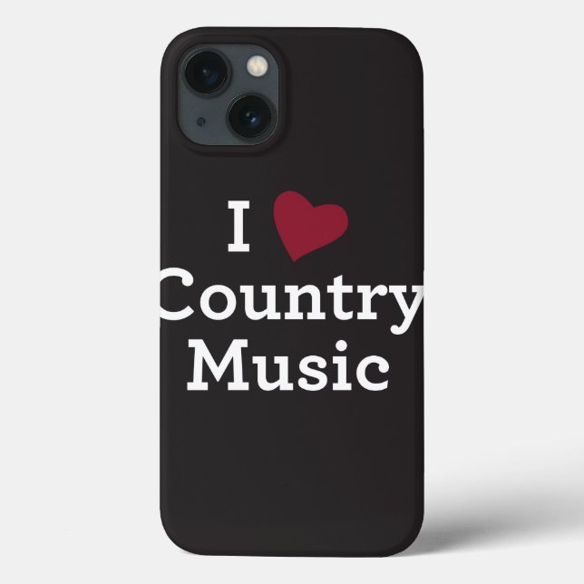 I Love Country Music Case-Mate iPhone Case (Back)