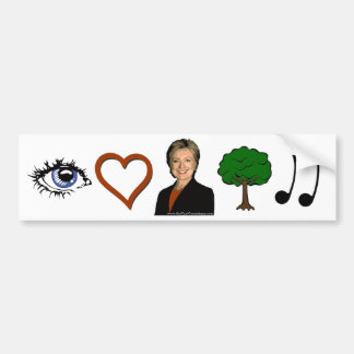 I Love Country Music - Color Bumper Sticker