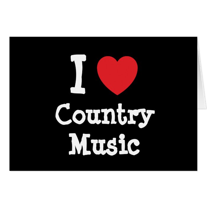 I love Country Music heart custom personalized Greeting Card
