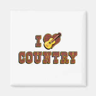 I Love Country Music Magnet