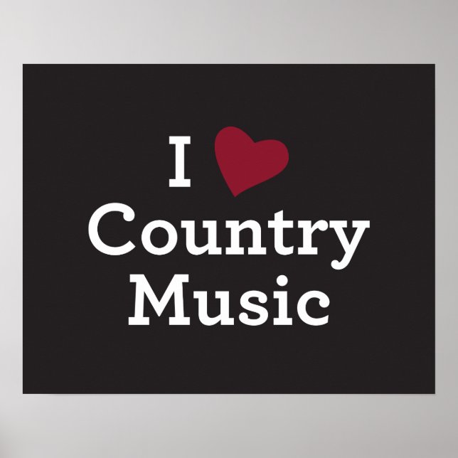 I Love Country Music Poster (Front)