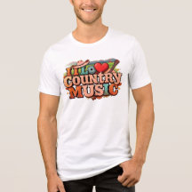I Love Country Music – Retro Western Style Design