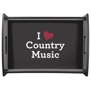 I Love Country Music Serving Tray