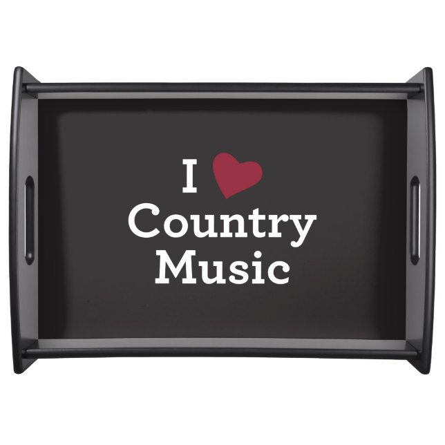 I Love Country Music Serving Tray (Front)