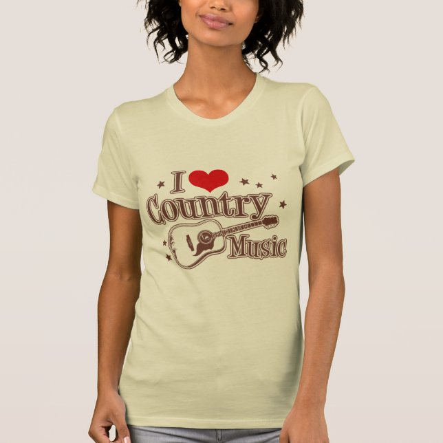 I Love Country Music T-Shirt (Front)