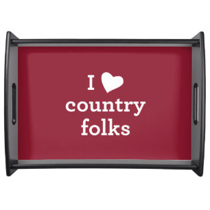 I Love Country Serving Tray