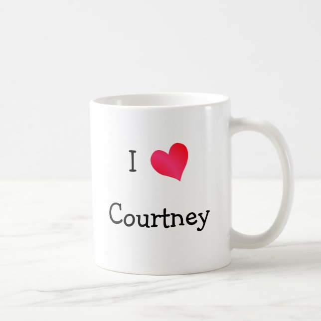 I Love Courtney Coffee Mug (Right)