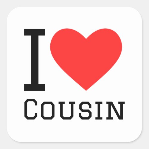 I love cousin square sticker
