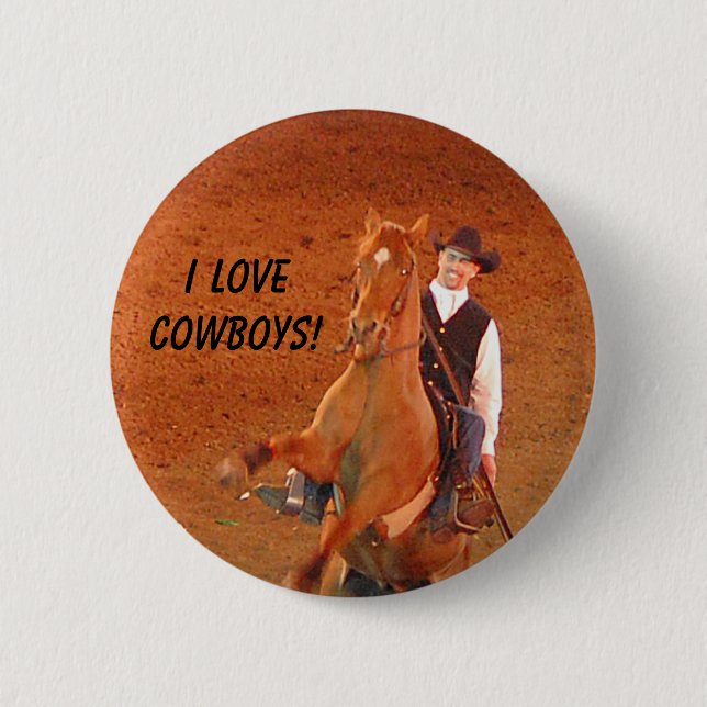 I LOVE COWBOYS! - button (Front)