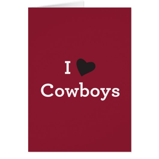 I Love Cowboys Cards (Front)