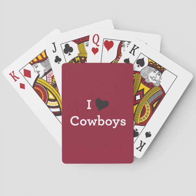 I Love Cowboys Poker Cards (Back)