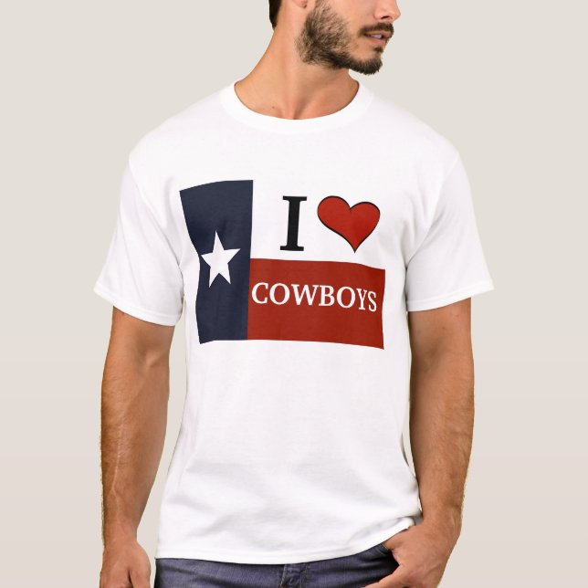 I Love Cowboys T-Shirt (Front)