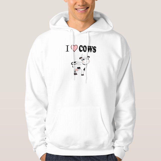 I Love Cows Hoodie (Front)