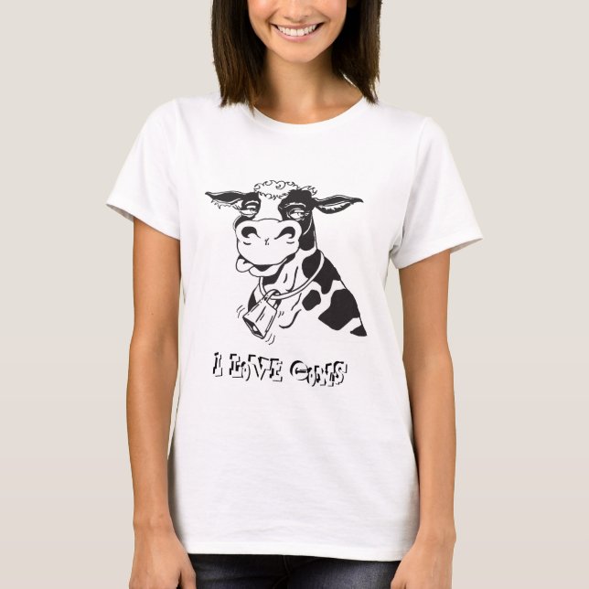 I Love Cows T-Shirt (Front)